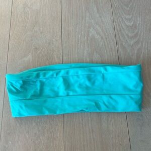 Grey bandit size small teal bikini bandeau top. Never worn.